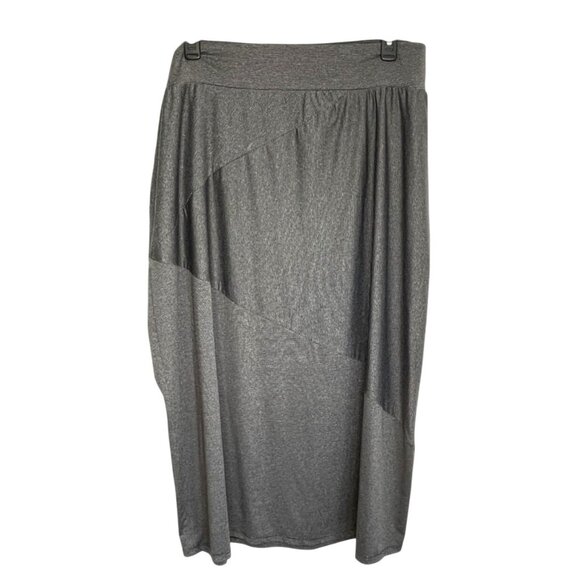 CJ Banks Pinstriped Maxi Skirt Black Gray Women Plus Size 2X - Picture 1 of 8